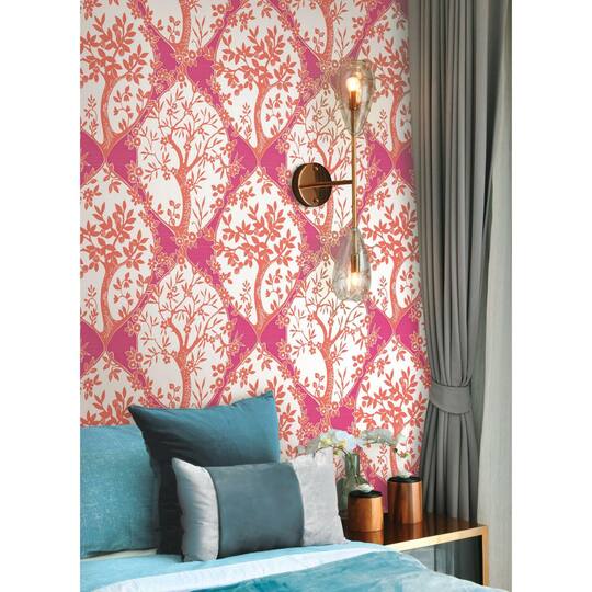 RoomMates Tree & Vine Ogee Peel & Stick Wallpaper